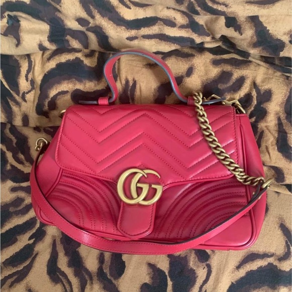 Gucci Handbags - Gucci Marmont Red